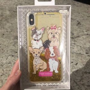 iPhone XS Max glittery dog phone case